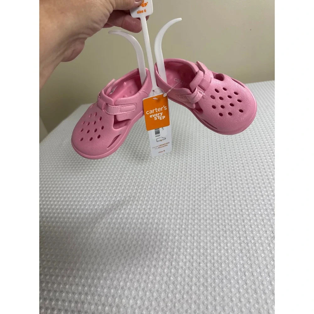 Carter's Water Shoes Toddler Size 6 Every Step Diver-GP Pink NWT